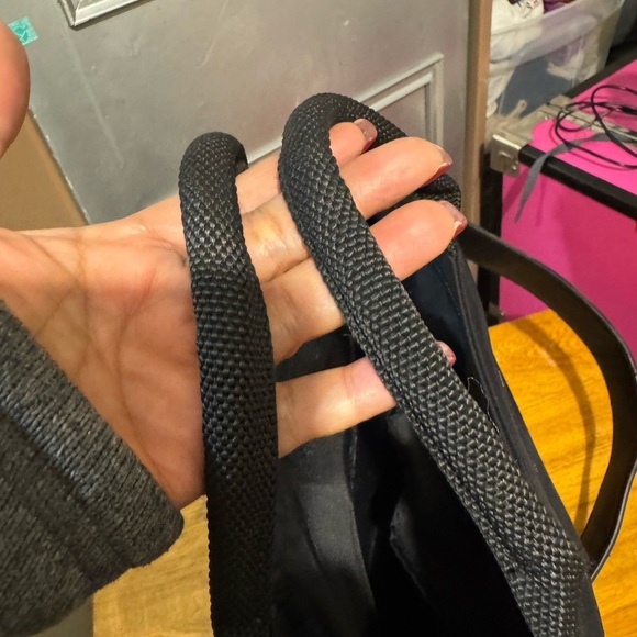 Burberry Black Tote Bag with Plaid Accent - Picture 4 of 11